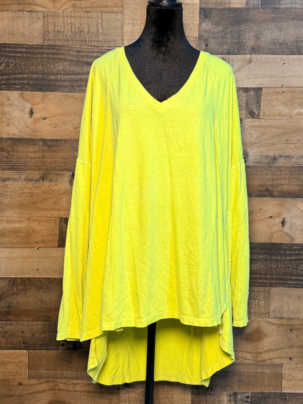 Free People Movement Women's Yellow Long Sleeve Tee Shirt Large OS TEP 169